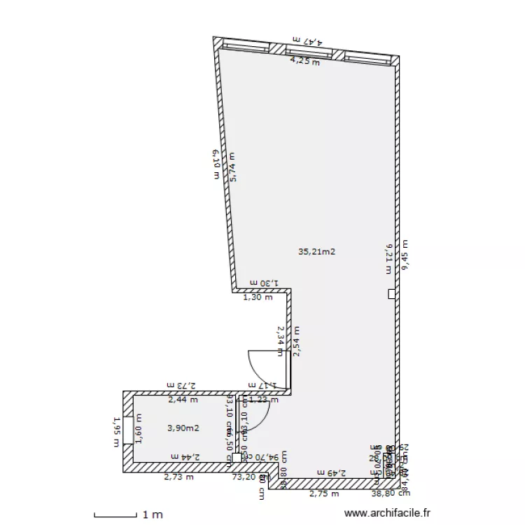 studio. Plan de 