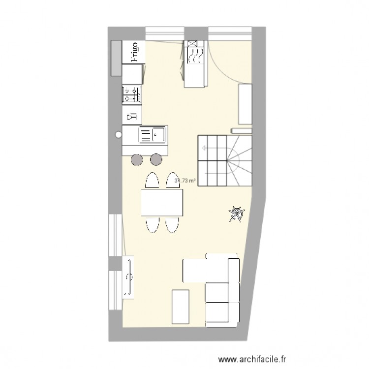 Maison rdc 5. Plan de 0 pièce et 0 m2