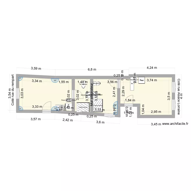 43 RAL REMPARTS. Plan de 