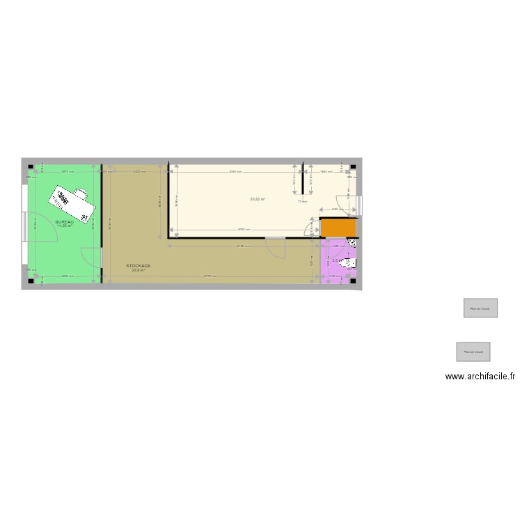 LOCAL PROVISOIRE vide. Plan de 0 pièce et 0 m2