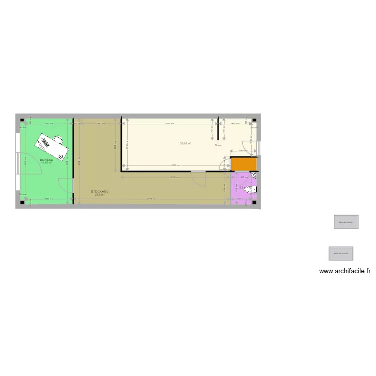 LOCAL PROVISOIRE vide. Plan de 