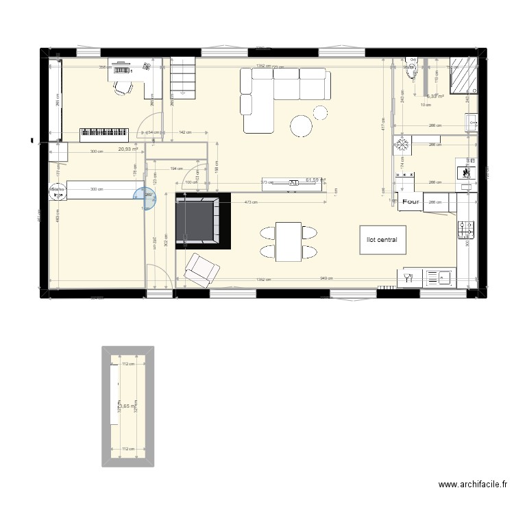 Maison Chatres3. Plan de 6 pièces et 102 m2