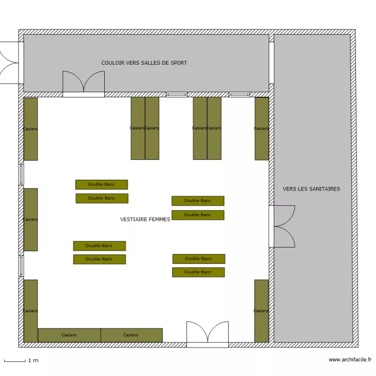 Plan Vestiaires FEMMES 1. Plan de 