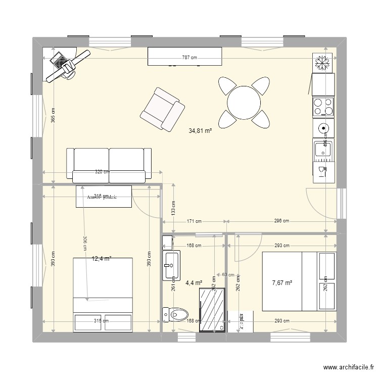 plan villefranche existant. Plan de 0 pièce et 0 m2