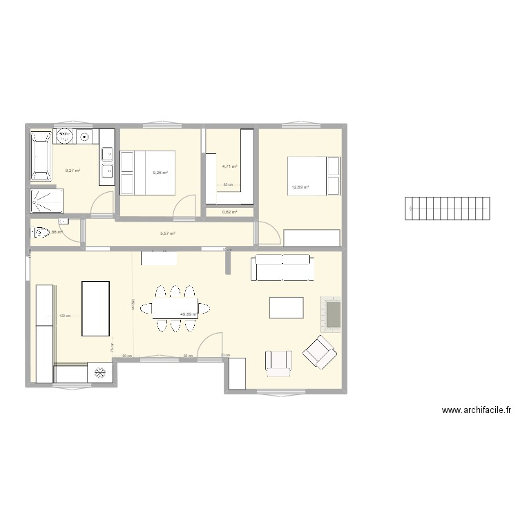 VILLAU NEW ORGA test. Plan de 8 pièces et 94 m2