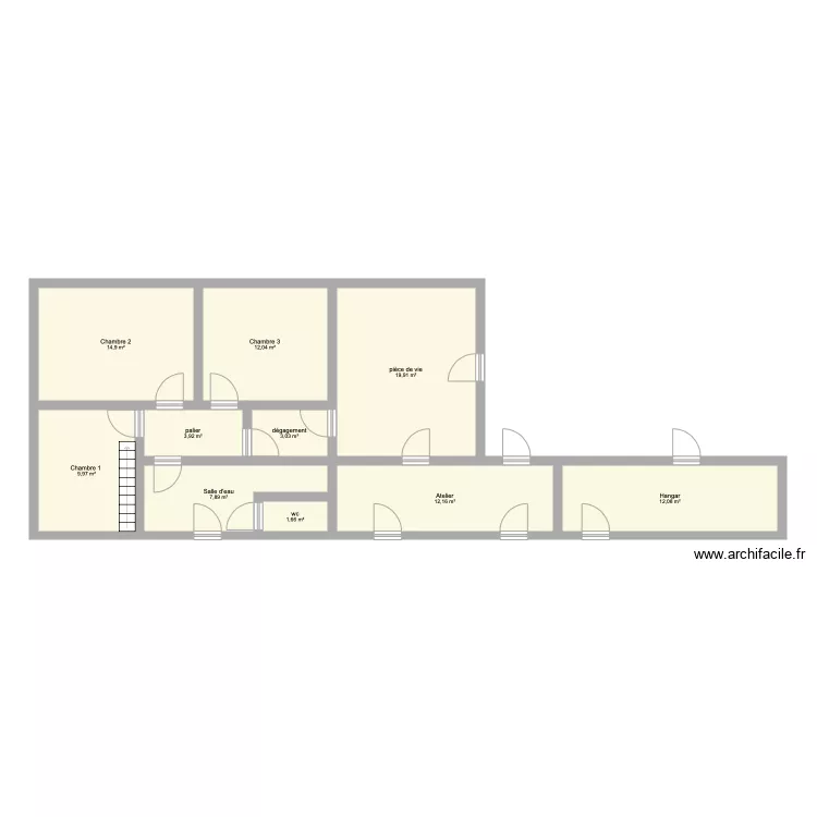 Croquis Saint Pardoux 1er &eacute;tage. Plan de 