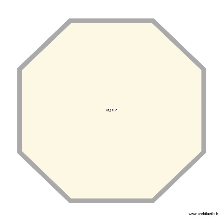 base octogonale. Plan de 0 pièce et 0 m2