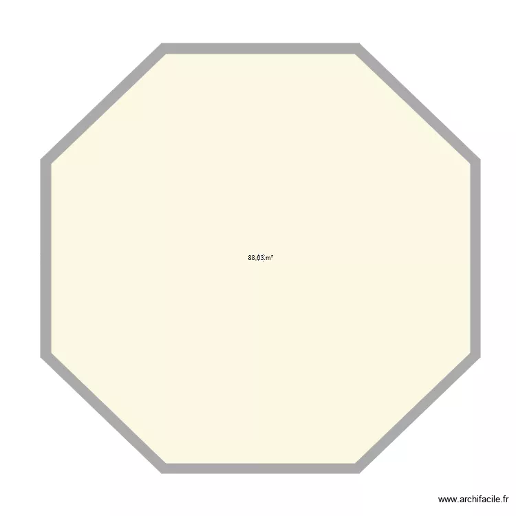 base octogonale. Plan de 