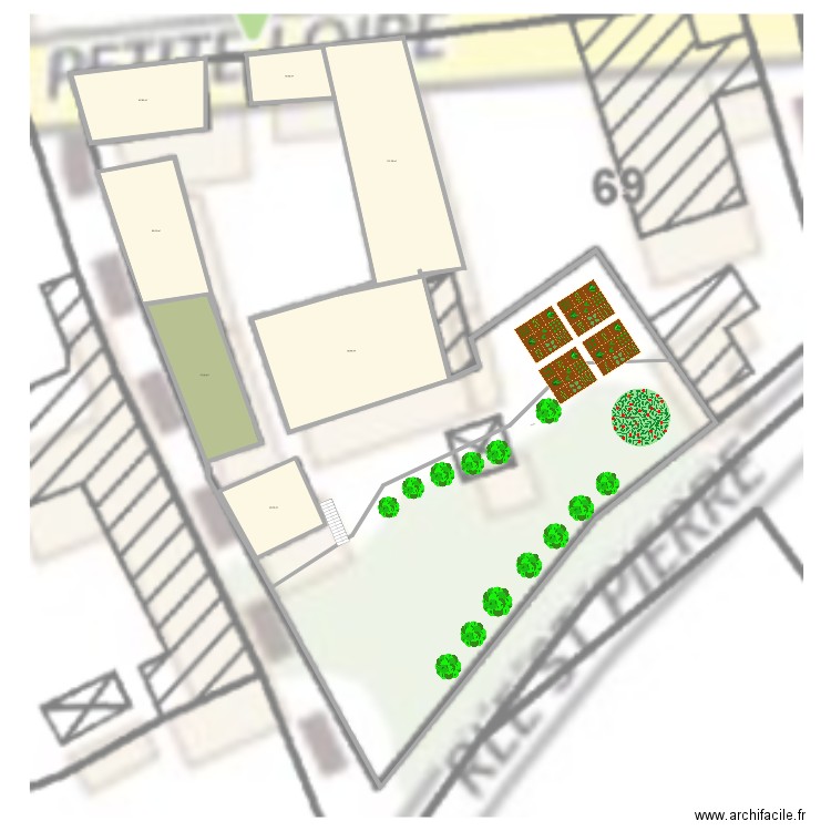 Plan de masse Blaison sans toit. Plan de 0 pièce et 0 m2