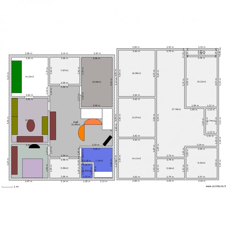 120m.2. Plan de 0 pièce et 0 m2
