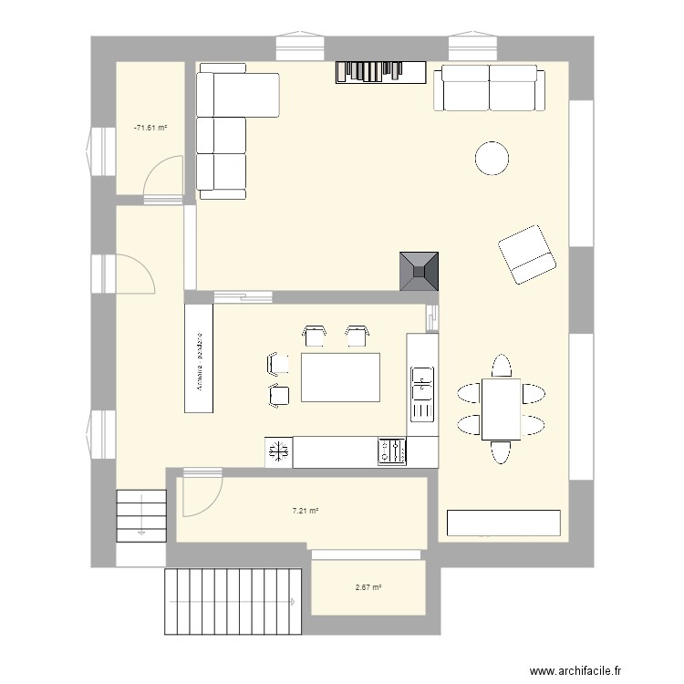 RDC Etxea Promerose bis. Plan de 0 pièce et 0 m2