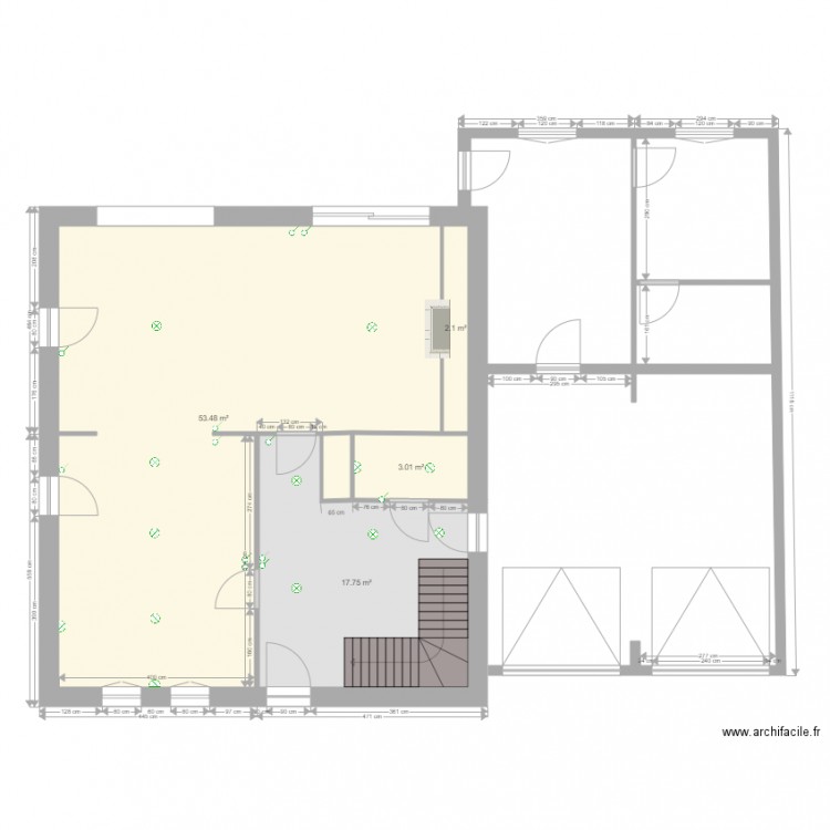 Plan RDC elec lumieres. Plan de 0 pièce et 0 m2