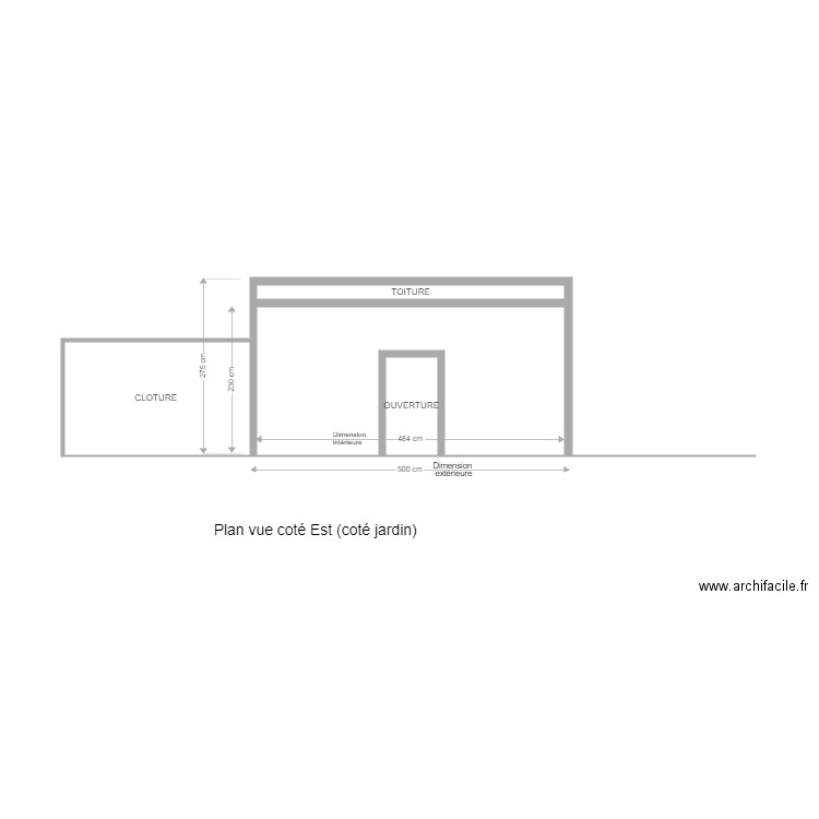 PLAN ABRI COTE EST. Plan de 0 pièce et 0 m2