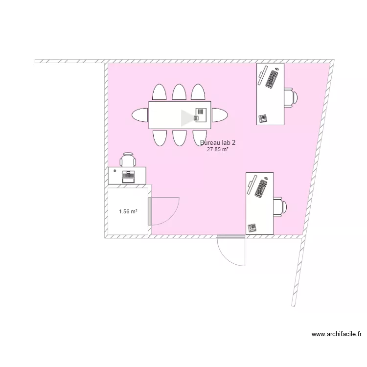 Bureau Lab projet 2. Plan de 