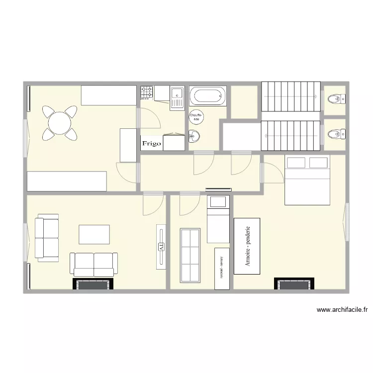 Plan Reine 3 &egrave;me &eacute;tage . Plan de 