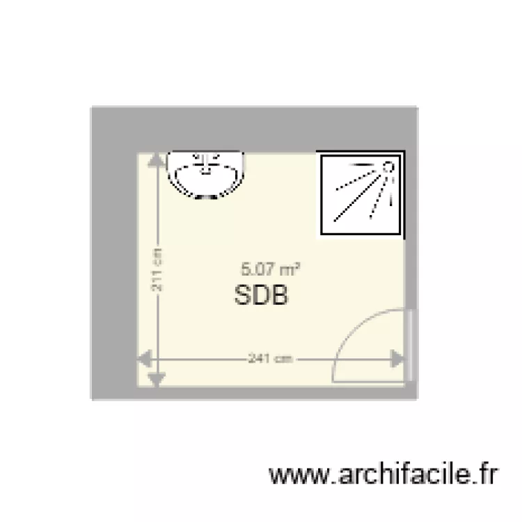 PLAN SIVIER SDB AVANT. Plan de 