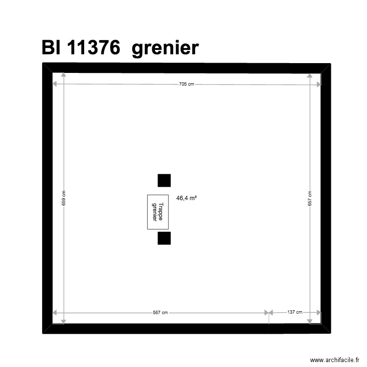BI 11376. Plan de 17 pièces et 230 m2