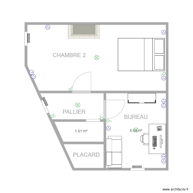 PLAN ETAGE 2 CHIFFOLIERE. Plan de 0 pièce et 0 m2