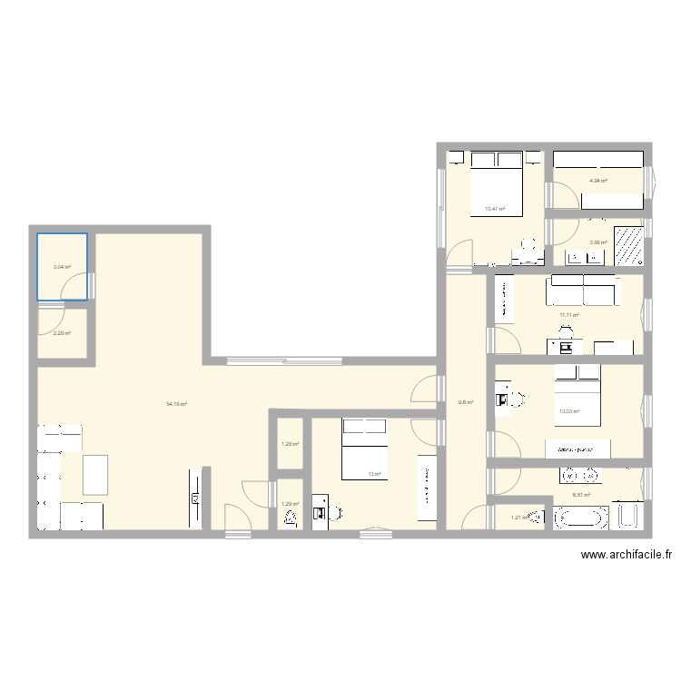 Maison V1. Plan de 0 pièce et 0 m2