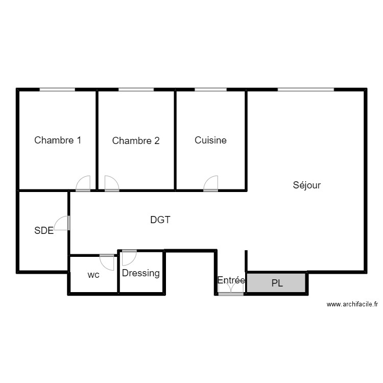 Tazi 2. Plan de 8 pièces et 208 m2