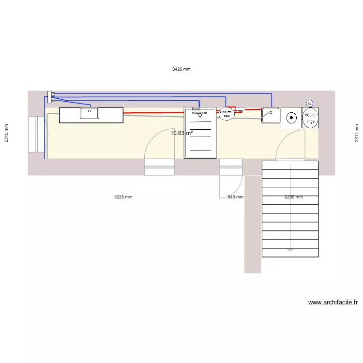 R1 Nord Salle deau PE Envoi schema eau. Plan de 