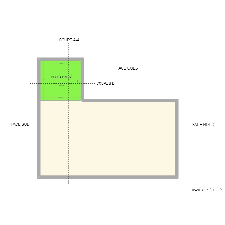 CHAMBRE 2. Plan de 2 pièces et 101 m2