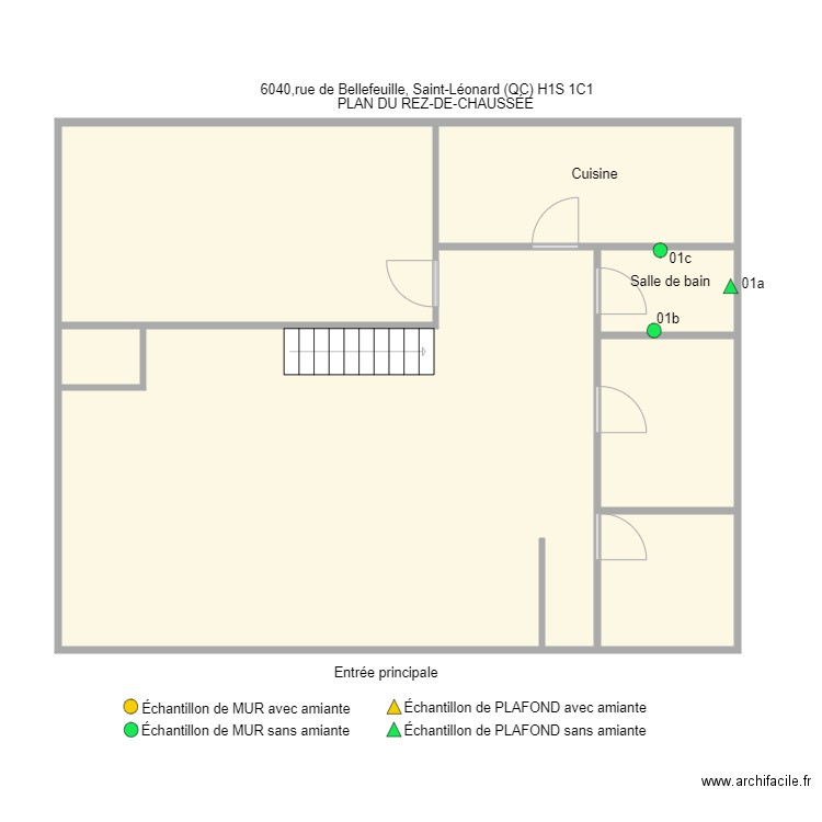 6040 bellefeuille rdc. Plan de 0 pièce et 0 m2