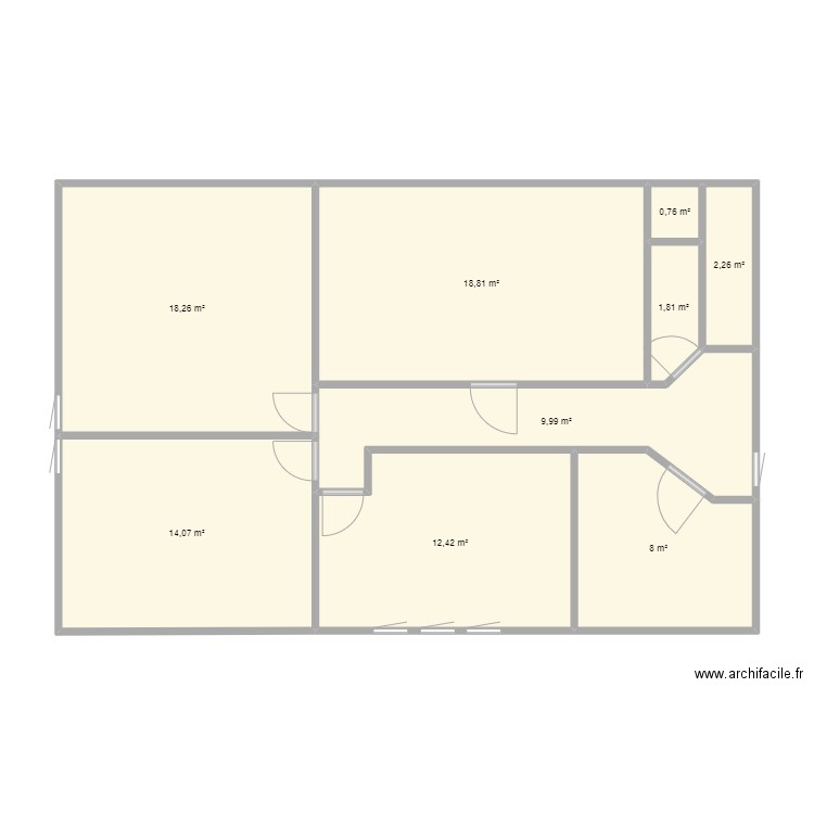 OINVILLE V31.05 ETAGE. Plan de 9 pièces et 86 m2