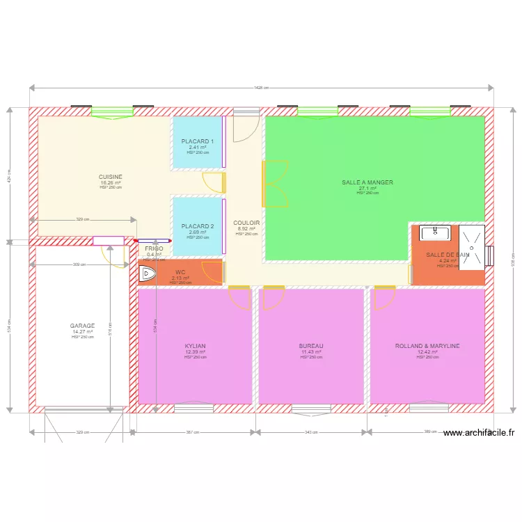 ST SIMON DE PELLOUAILLE. Plan de ST SIMON DE PELLOUAILLE. Plan de