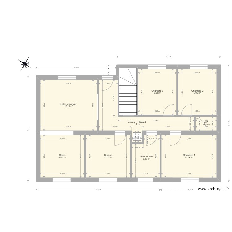 M.Tomczak. Plan de 14 pièces et 190 m2