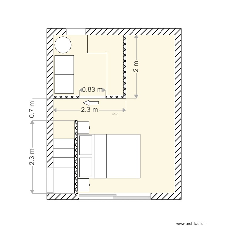 COTES PORTIER CLOISONS definitif. Plan de 0 pièce et 0 m2