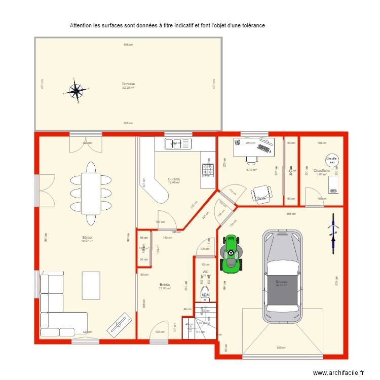 BI 1845 RDC côté. Plan de 0 pièce et 0 m2