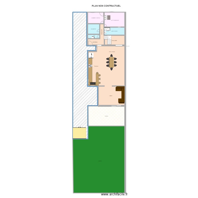 MAREVILLE. Plan de 16 pièces et 423 m2