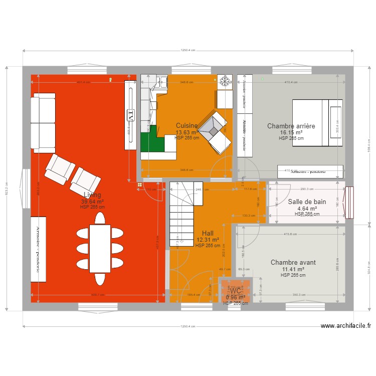 Notre habitation Rez de chaussée modifiée. Plan de 0 pièce et 0 m2