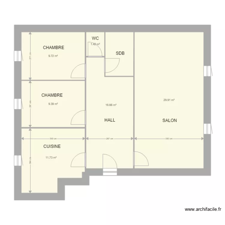 Appartement Nicolas . Plan de 