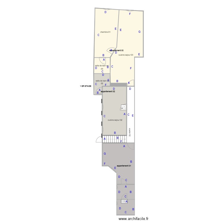 bogaert etage PB. Plan de 0 pièce et 0 m2