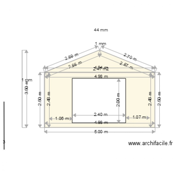 garage face ouest. Plan de 0 pièce et 0 m2