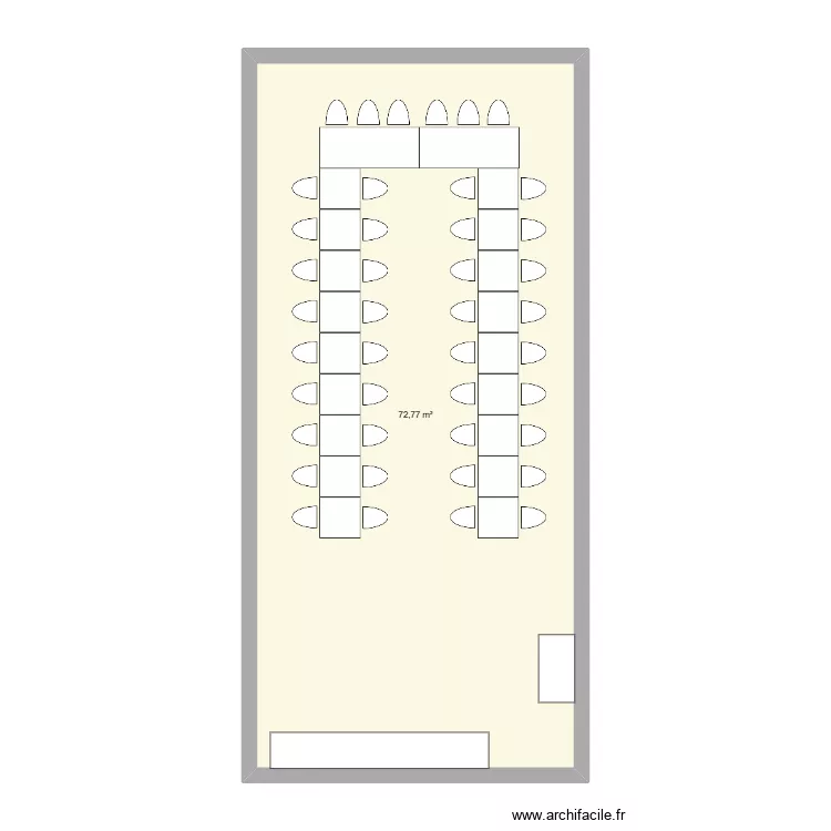 Plan table V2. Plan de 1 et 73 m² Plan table V2. Plan de 1 et 73 m²