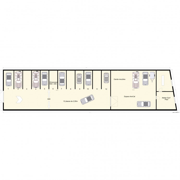 Garage et parking. Plan de 0 pièce et 0 m2