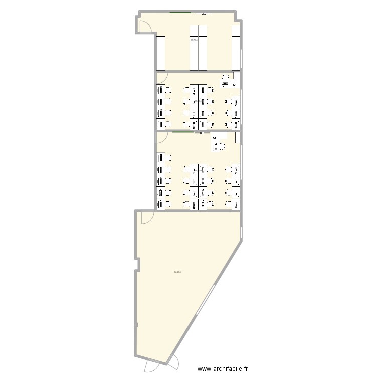 Batiment C Modif 3. Plan de 4 pièces et 211 m2