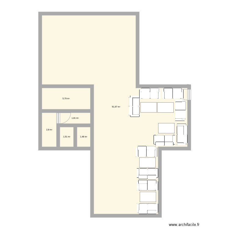 Plan1. Plan de 6 pièces et 105 m2
