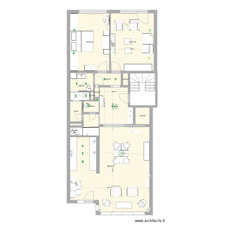 ORBAN NEW. Plan de 12 pièces et 106 m2