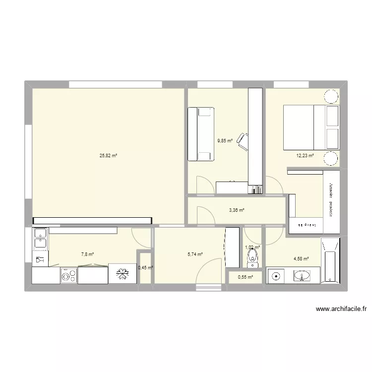Plan Justine et Mil&eacute;na. Plan de 