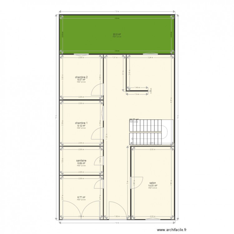 maison negadi. Plan de 0 pièce et 0 m2