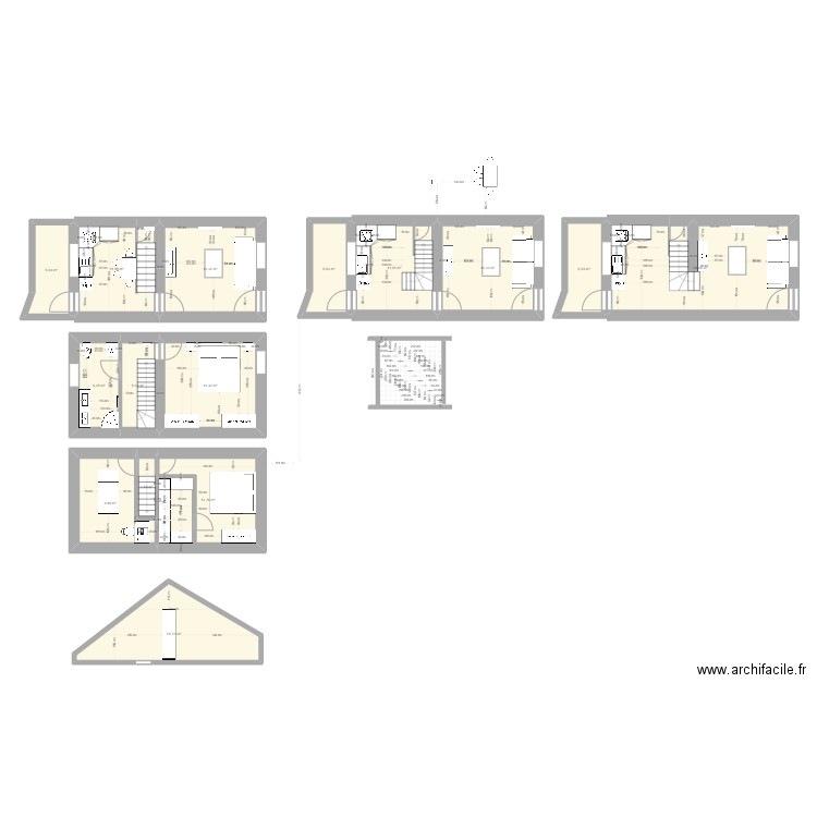 blc 2. Plan de 15 pièces et 165 m2