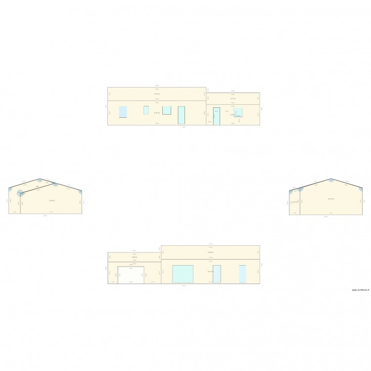 Construction garage Naintré façades. Plan de 0 pièce et 0 m2