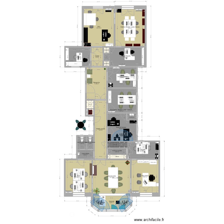 Diag484HypAbril2022. Plan de 27 pièces et 209 m2