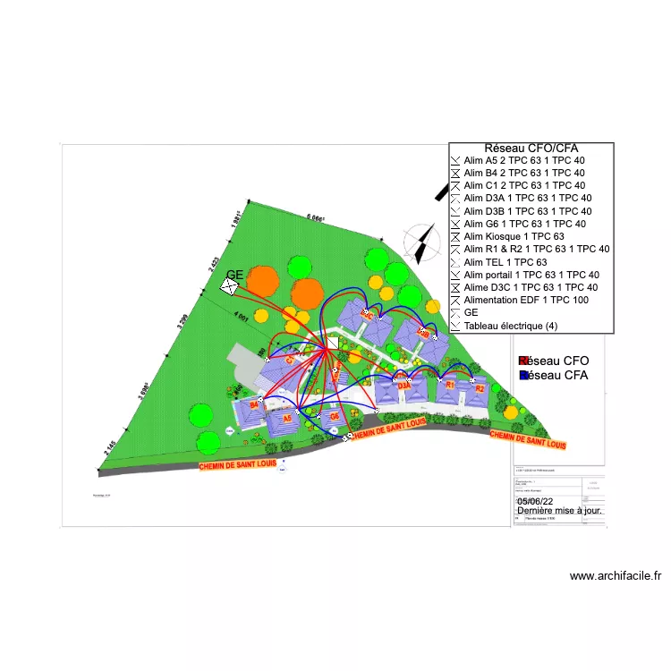 PLAN DE MASSE EXE MODIF PV iNSTAL. Plan de 