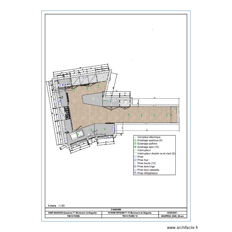 Plan électrique Condorcet. Plan de 0 pièce et 0 m2