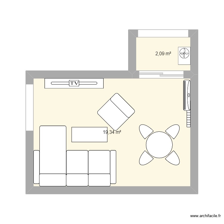 Sallon-Appart. Plan de 0 pièce et 0 m2